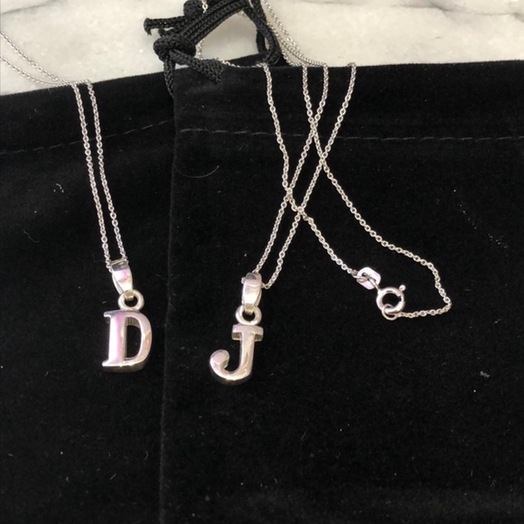 Sterling Silver Thick Initials with Your Choice of Crystal Charm-Boutique - Picture 11 of 13